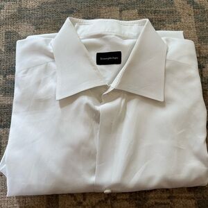 Ermenegildo Zegna white dress shirt - size 44x 17.5